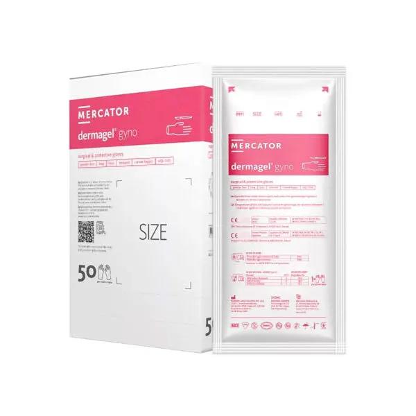Manusi chirurgicale sterile nepudrate Dermagel Gyno, 50 perechi