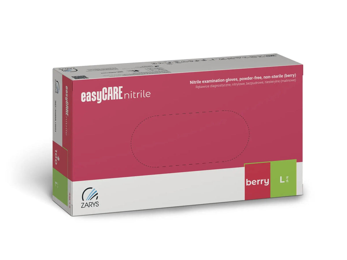 Manusi de examinare nitril nepudrate - berry, easyCARE