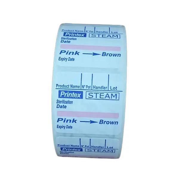 Set etichete dublu adezive, Printex, sterilizare abur, rola 500 bucati