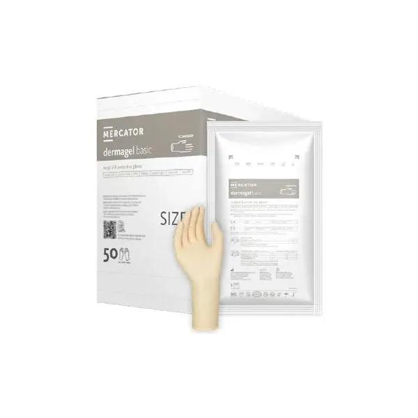 Manusi chirurgicale sterile nepudrate Dermagel Basic, 50 perechi