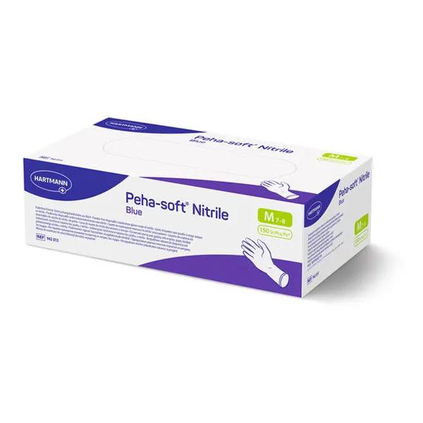 Manusi examinare nitril nepudrate, albastre, PEHA-SOFT