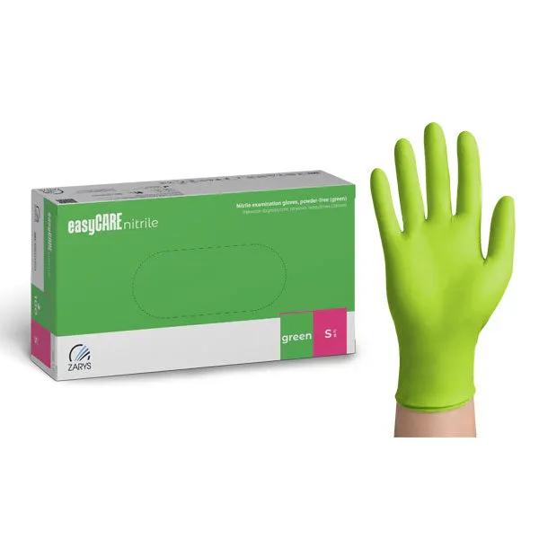 Manusi de examinare nitril nepudrate - verzi, easyCARE