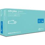 Manusi de examinare nitril nepudrate Nitrylex Green, 100 buc.