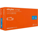 Manusi de examinare nitril nepudrate Nitrylex Orange, 100 buc.