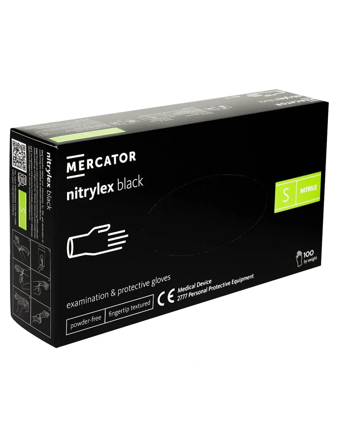 Manusi de examinare nitril nepudrate Nitrylex Black, 100 buc.