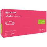 Manusi de examinare nitril nepudrate Nitrylex Magenta, 100 buc.