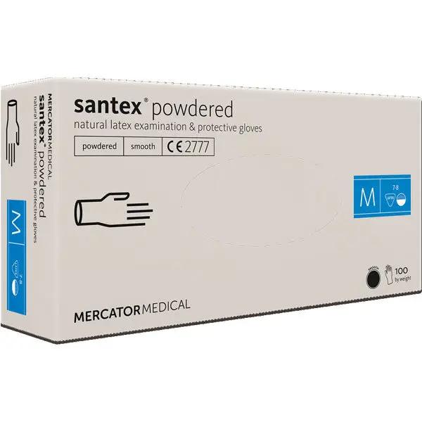 Manusi examinare latex pudrate Santex, 100 buc.
