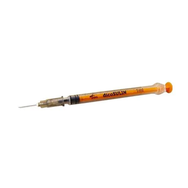 Seringi insulina, 1 ml, cu ac detasabil, dicoSULIN, 100 buc.