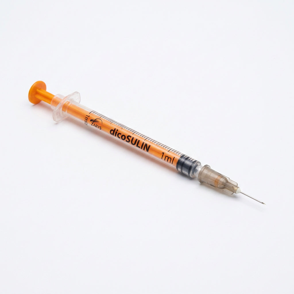 Seringi insulina, 1 ml, cu ac detasabil, dicoSULIN, 100 buc.