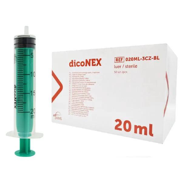 Seringi 20 ml dicoNEX, cu ac, luer slip, 50 buc.