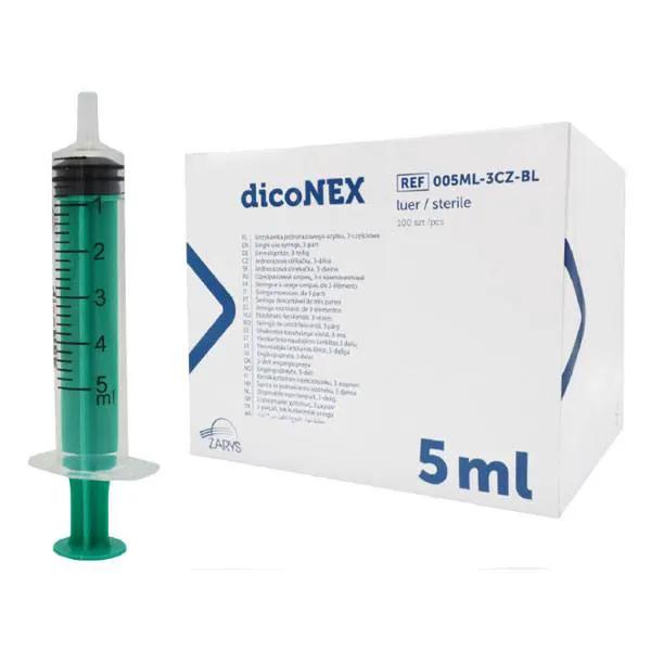 Seringi 5 ml dicoNEX, cu ac, luer slip, 100 buc.
