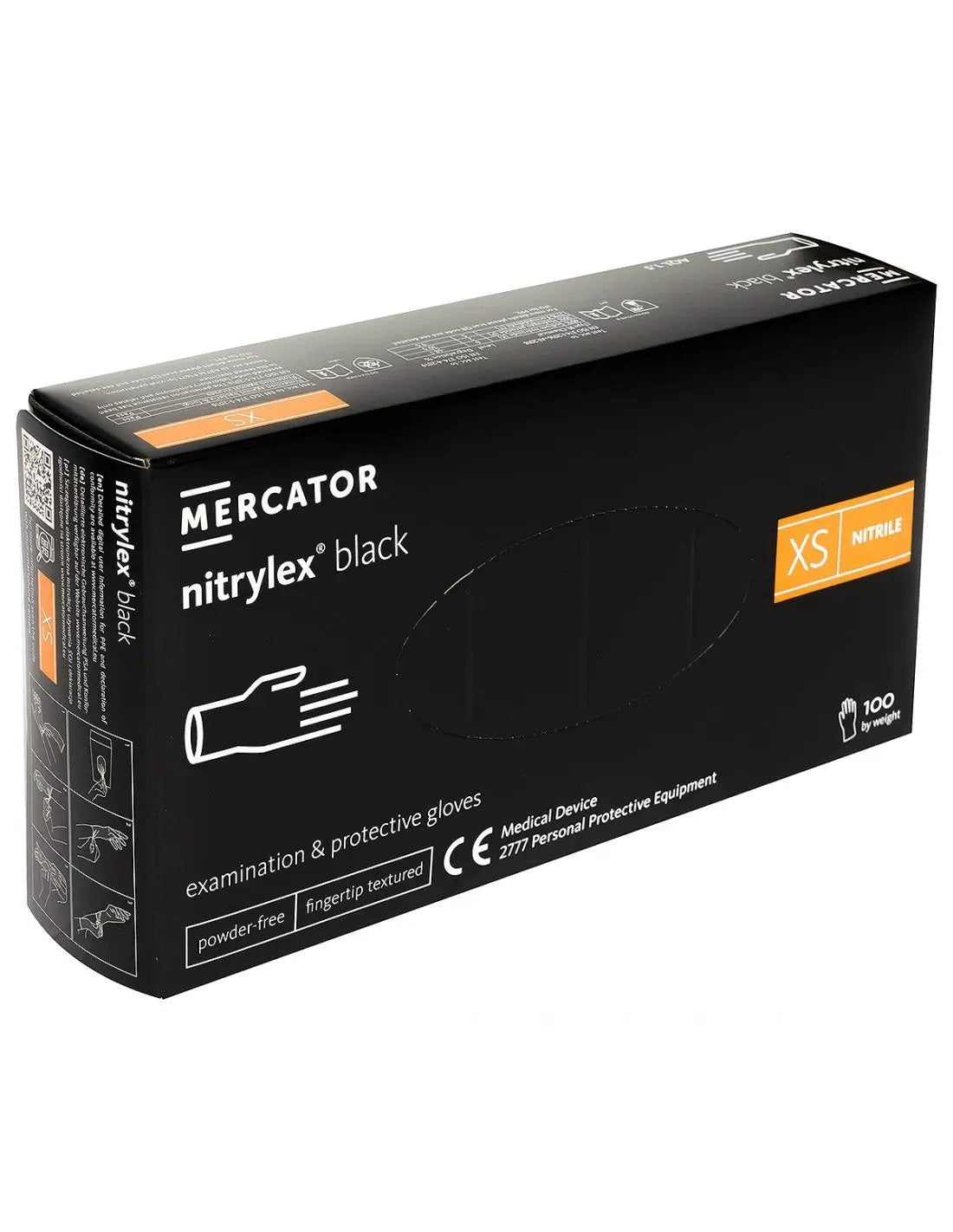 Manusi de examinare nitril nepudrate Nitrylex Black, 100 buc.
