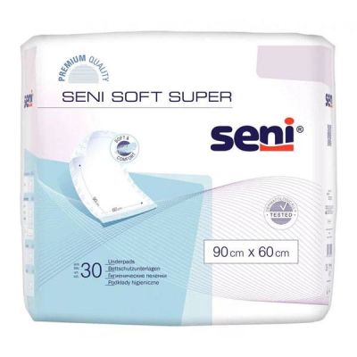 Aleze igienice Seni Soft Super, 60 cm x 90 cm, 30 bucati
