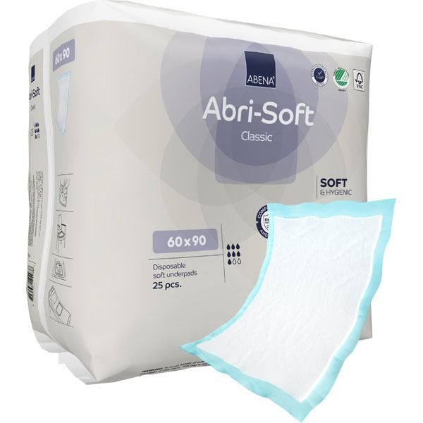 Aleze igienice Abri Soft Clasic, 60 X 90 cm, 25 buc.|Medizone