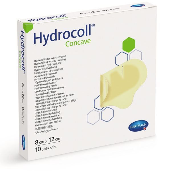 Pansament cu hidrocoloid Hydrocoll concave, 8 cm x 12 cm, 10 buc.|Medizone