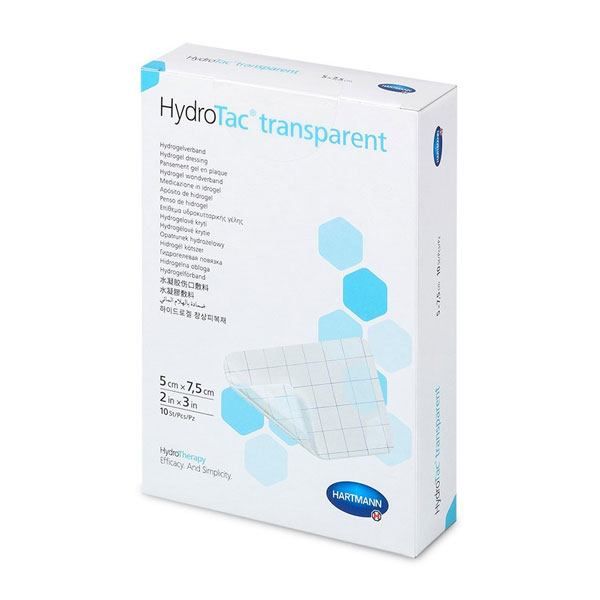 Pansament cu hidrogel HydroTac transparent, 5 cm x 7.5 cm, 10 bucati|Medizone