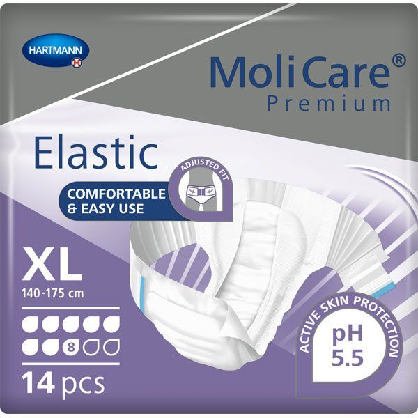 Scutece adulti MoliCare Premium Elastic 8 picaturi, mar. XL, 14 buc.|Medizone