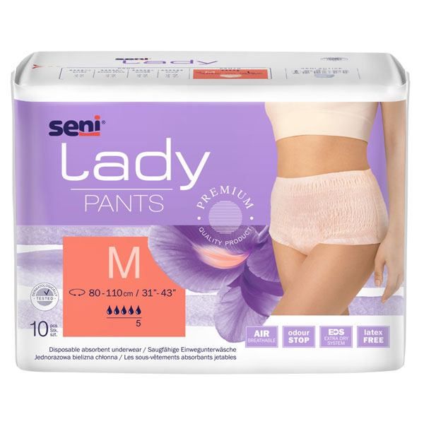 Chilot absorbant Seni Lady Pants, 5 picaturi, 10 buc.|Medizone