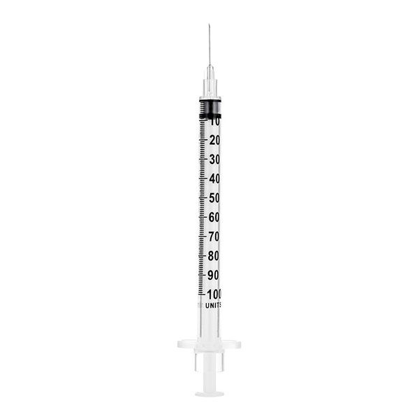 Seringi insulina 1 ml cu ac detasabil, 100 buc.|Medizone