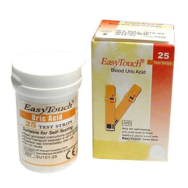 Teste acid uric pentru EasyTouch, 25 buc. |Medizone